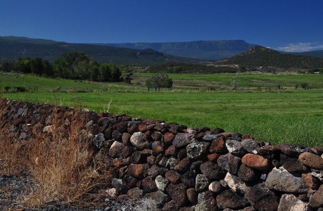 an old stone wall